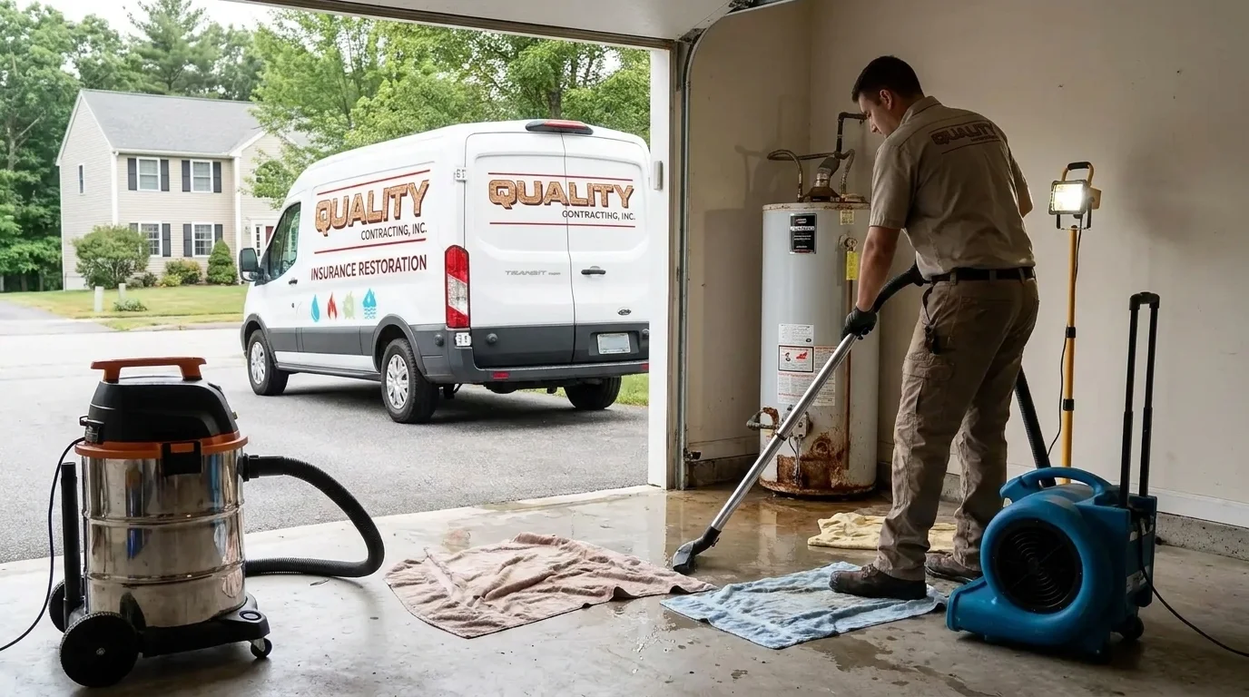 Water Heater Flood Cleanup